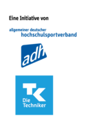 Logos des adh und der TK untereinander