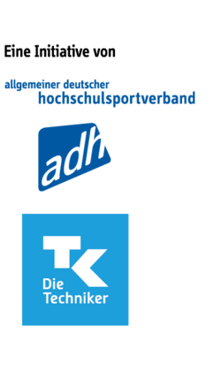 Logos des adh und der TK untereinander