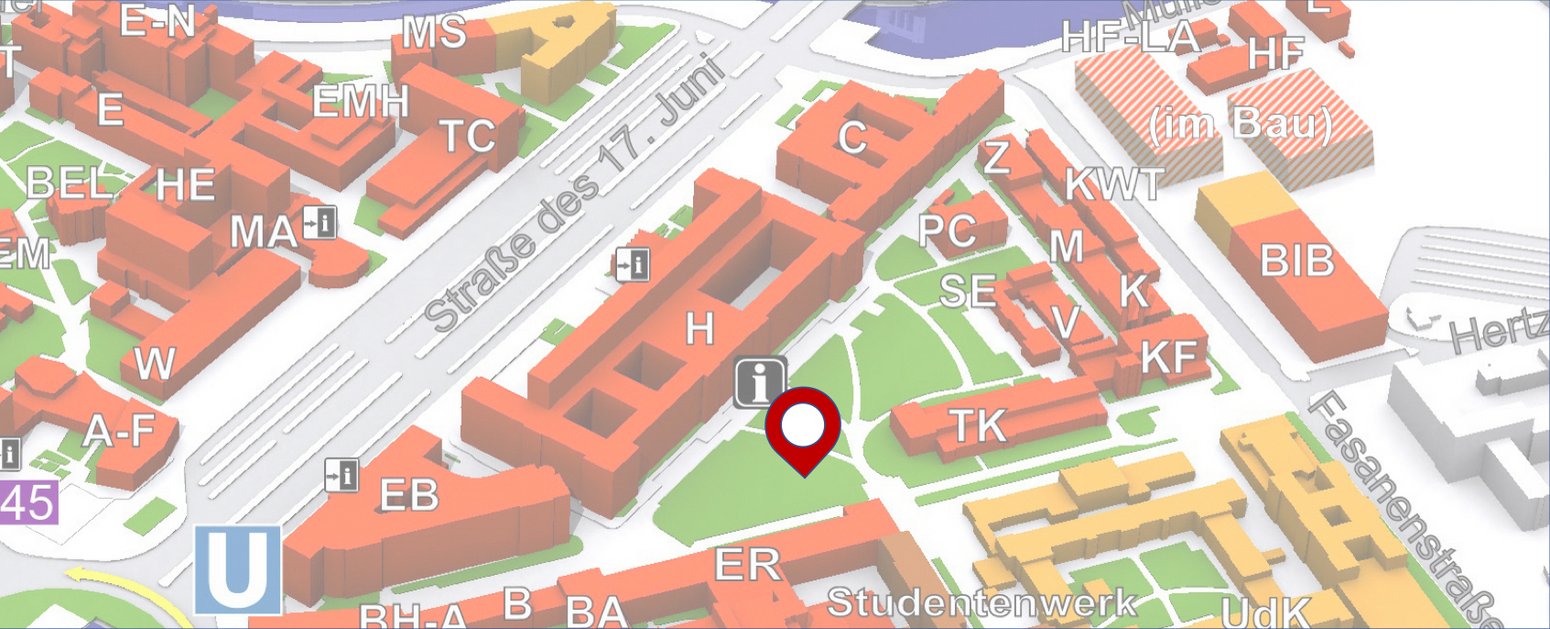 Lokalisation der Campussportstätten der TU Berlin